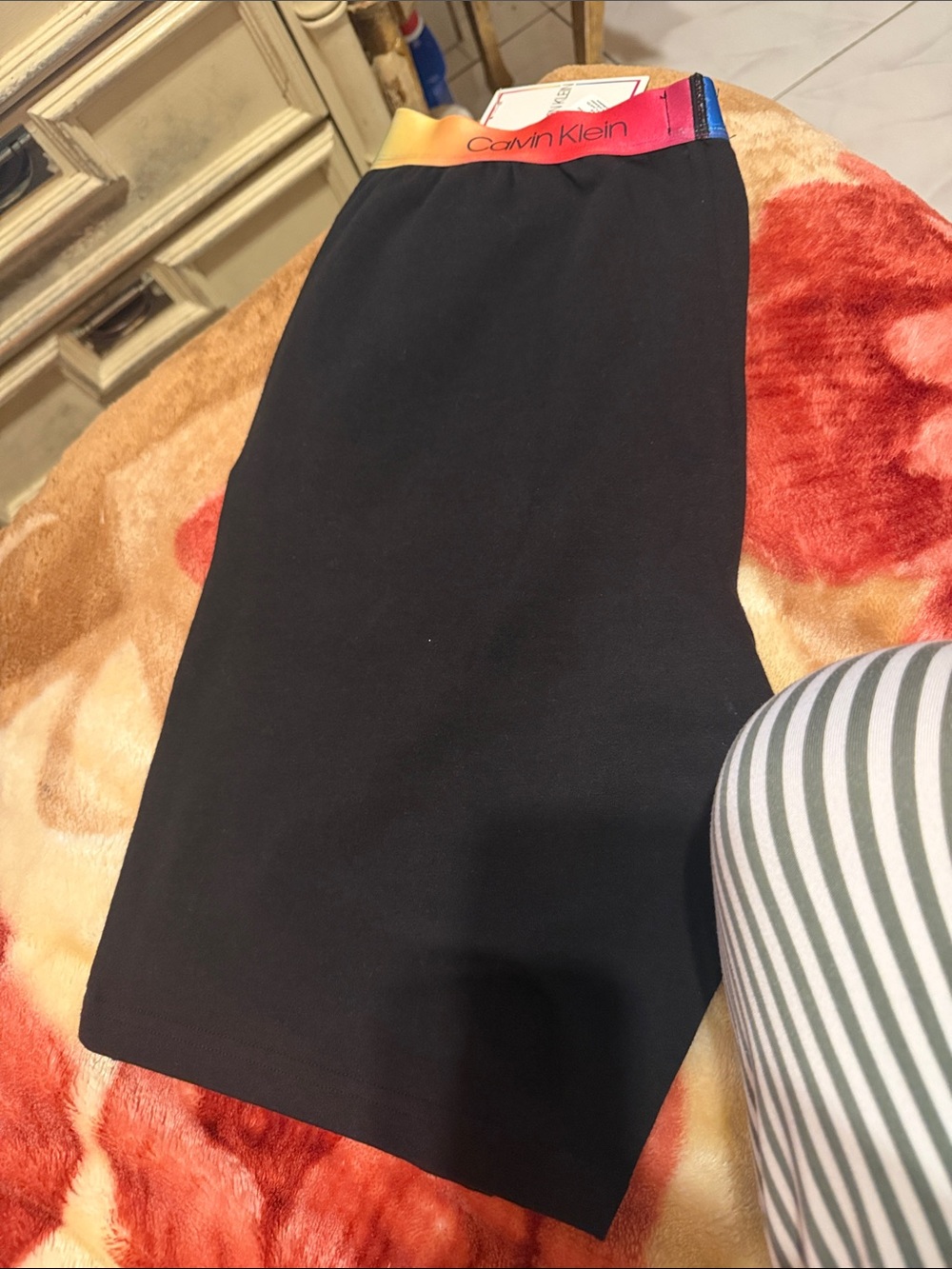 Calvin Klein men’s sleep wear shorts 
In with Rainbow Elastic Waistband